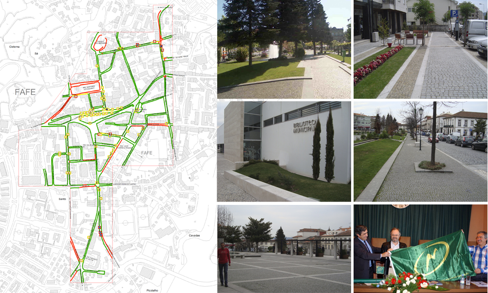 Imagens do existente e fotomontagens do proposto